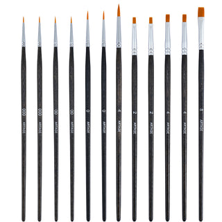 Artage 12pcs Small Detail Model Painting Brush Set