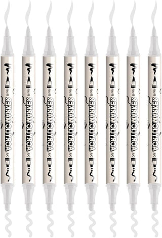 Product image TRANSON 8 Pack White Brush and Bold Dual-tip Acrylic Paint Pen for DIY Glass Canvas Wood Leather Ceramic Rock Painting