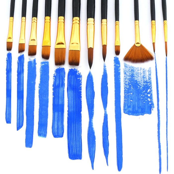 Acrylic Paint Brushes 12Pcs Face Paint Acrylic Artist Paintbrushes