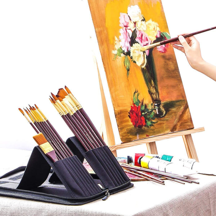 16Pcs Professional Paint Brush Set Acrylic Oil Painting Painting Brushes
