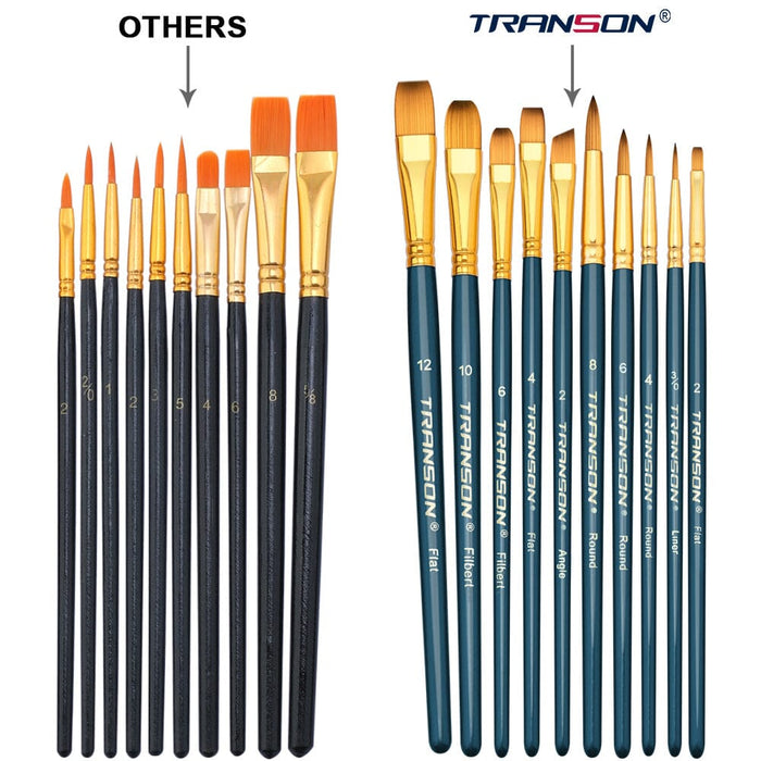 Transon 12 pcs Artist Paint Brush Set