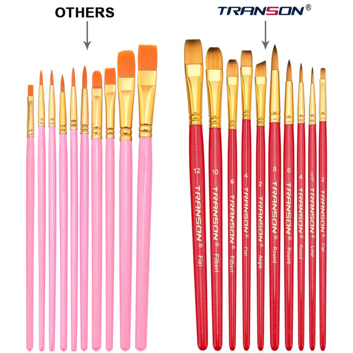 12 pcs Pink gouache Painted acrylic brush special paint brush wear