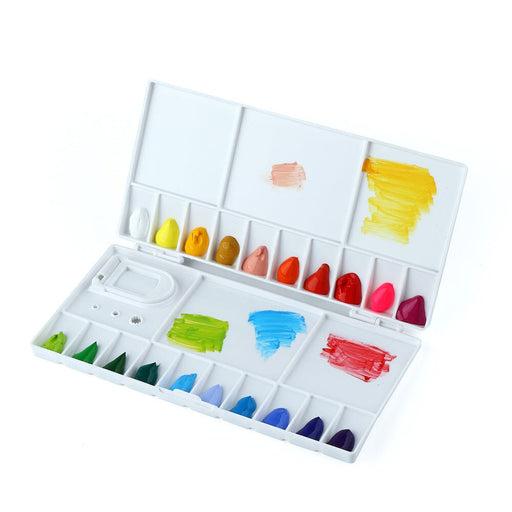 Riyanon Paint Palette 36 Wells Artist Plastic Paint Holder Tray with Soft  Lid 11.1x6.2x1.57 Inch for Watercolor, Acrylic,Gouache and Oil Paint