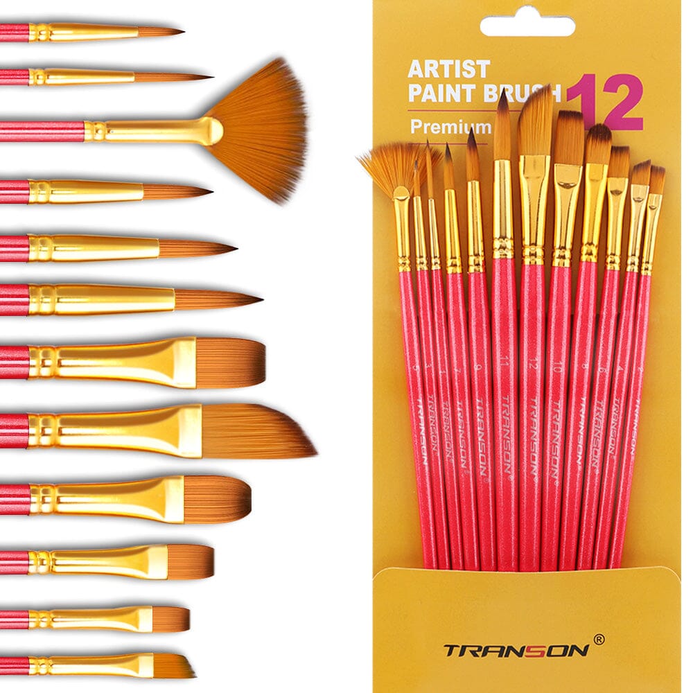 6 Pieces Paint Brushes Set Multi Shape Nylon Art Brushes For Acrylic  Painting