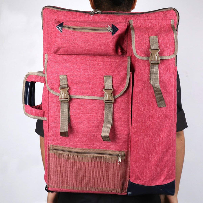 TreochtFUN Art Portfolio Case 18 x 24,art Portfolio with Backpack & Tote Bag for Artwork,Medium Art Case Size(Black)