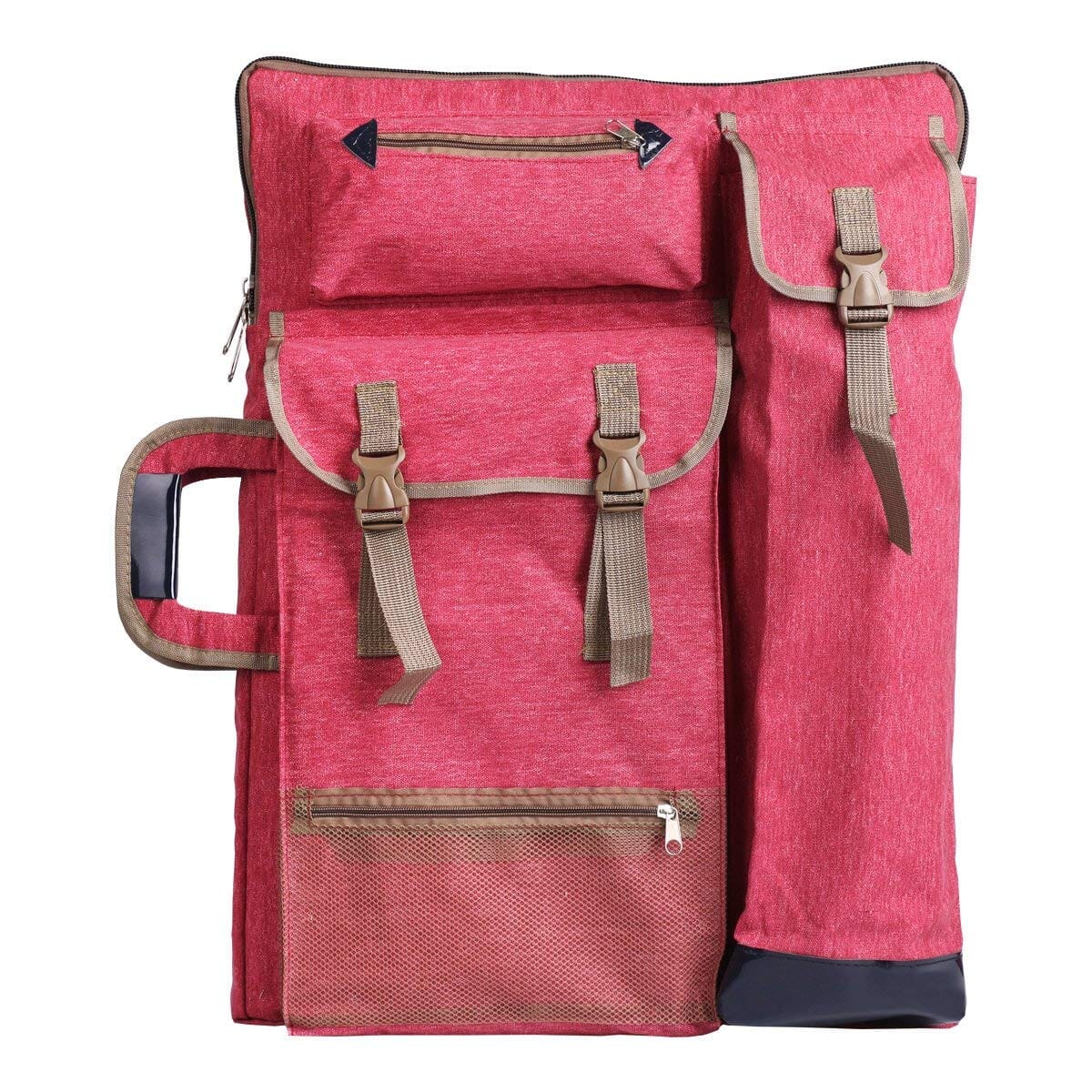 Transon Art Portfolio Case Artist Backpack Canvas Bag Large 26” x 19.5” Khaki Color